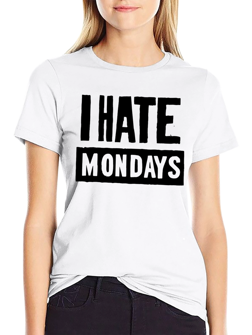 I Hate Mondays Graphic T-Shirt - Black Cotton Tee
