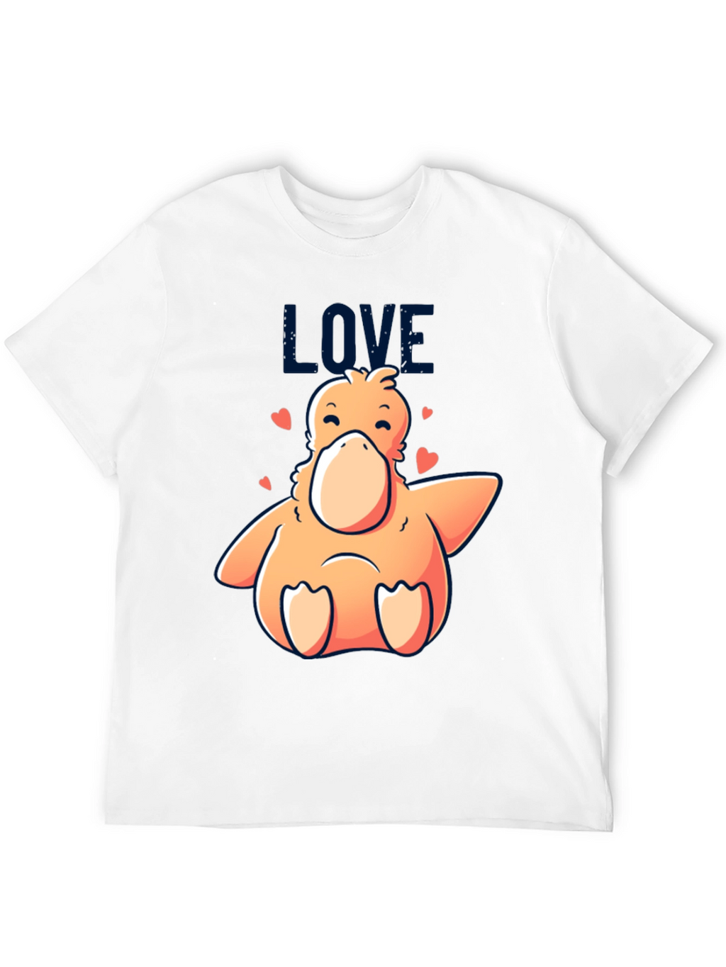 Love Duck Graphic Black T-Shirt