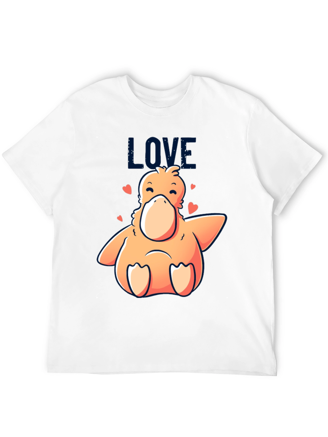 Love Duck Graphic Black T-Shirt