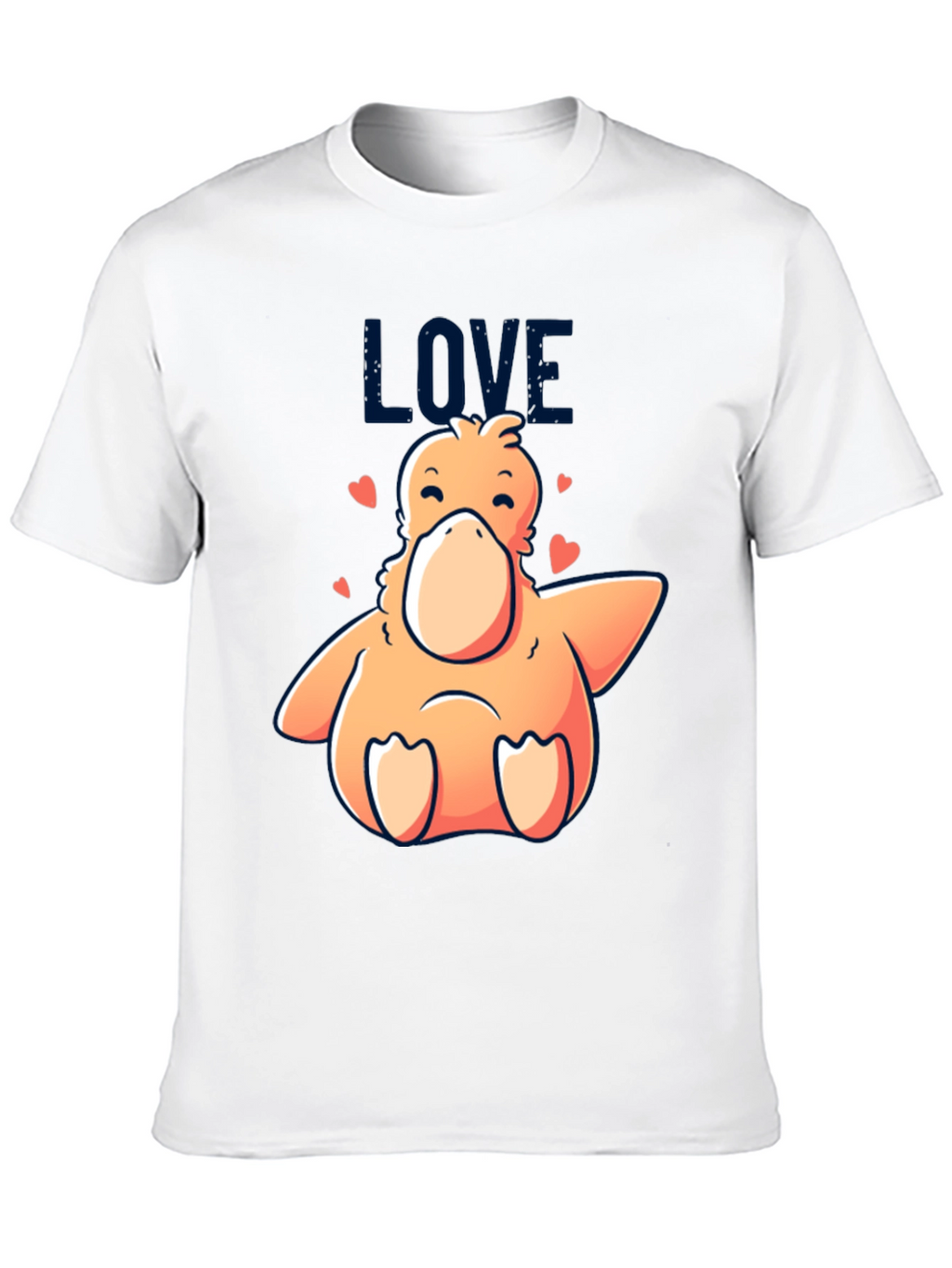 Love Duck Graphic Black T-Shirt