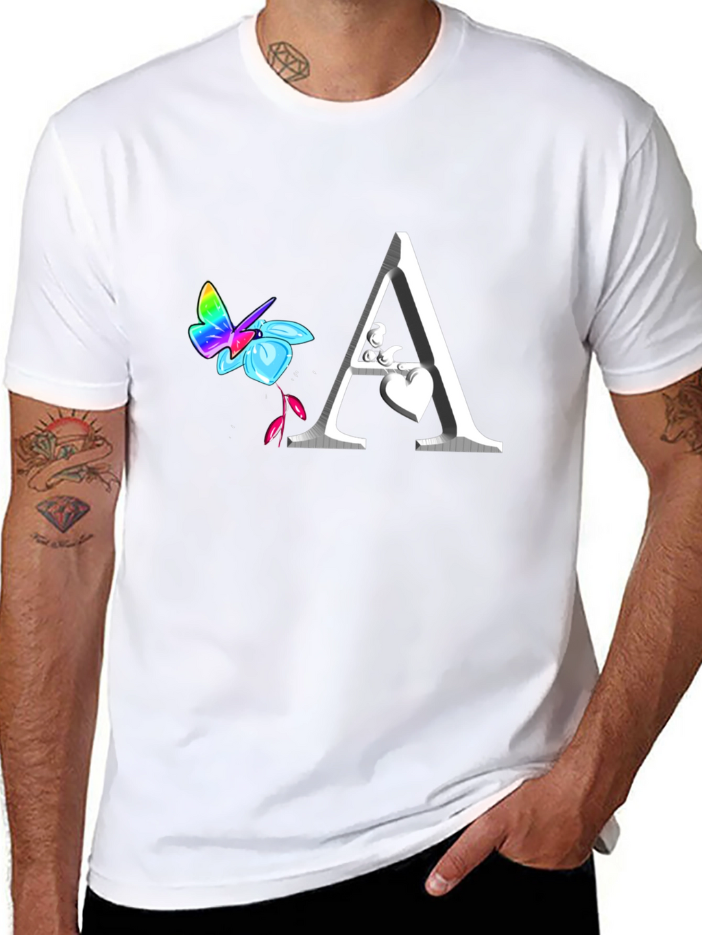 Butterfly Letter A T-Shirt