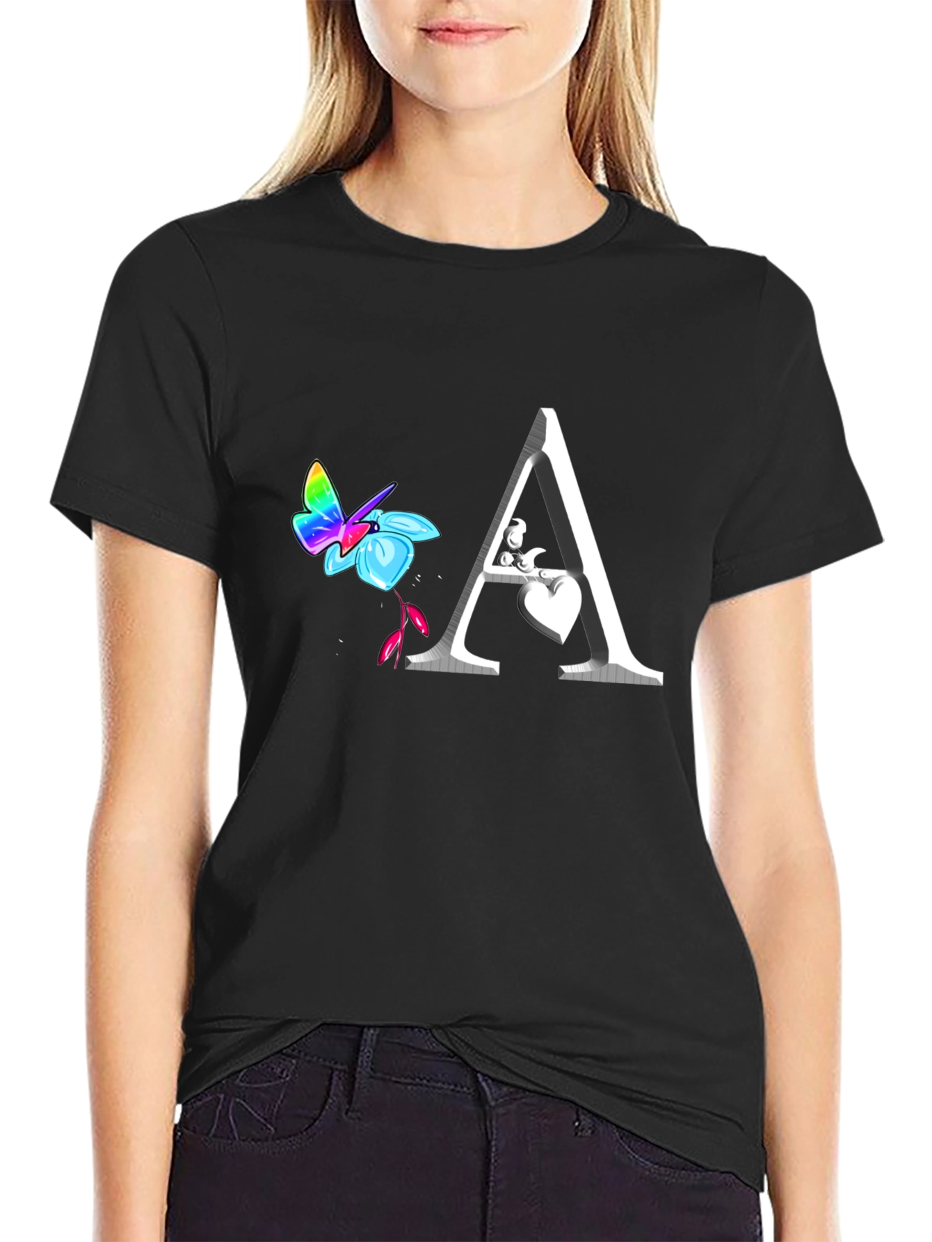 Butterfly Letter A T-Shirt