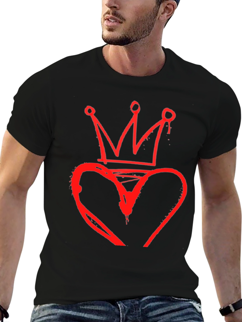 Heart Crown Graphic Tee - King of Hearts