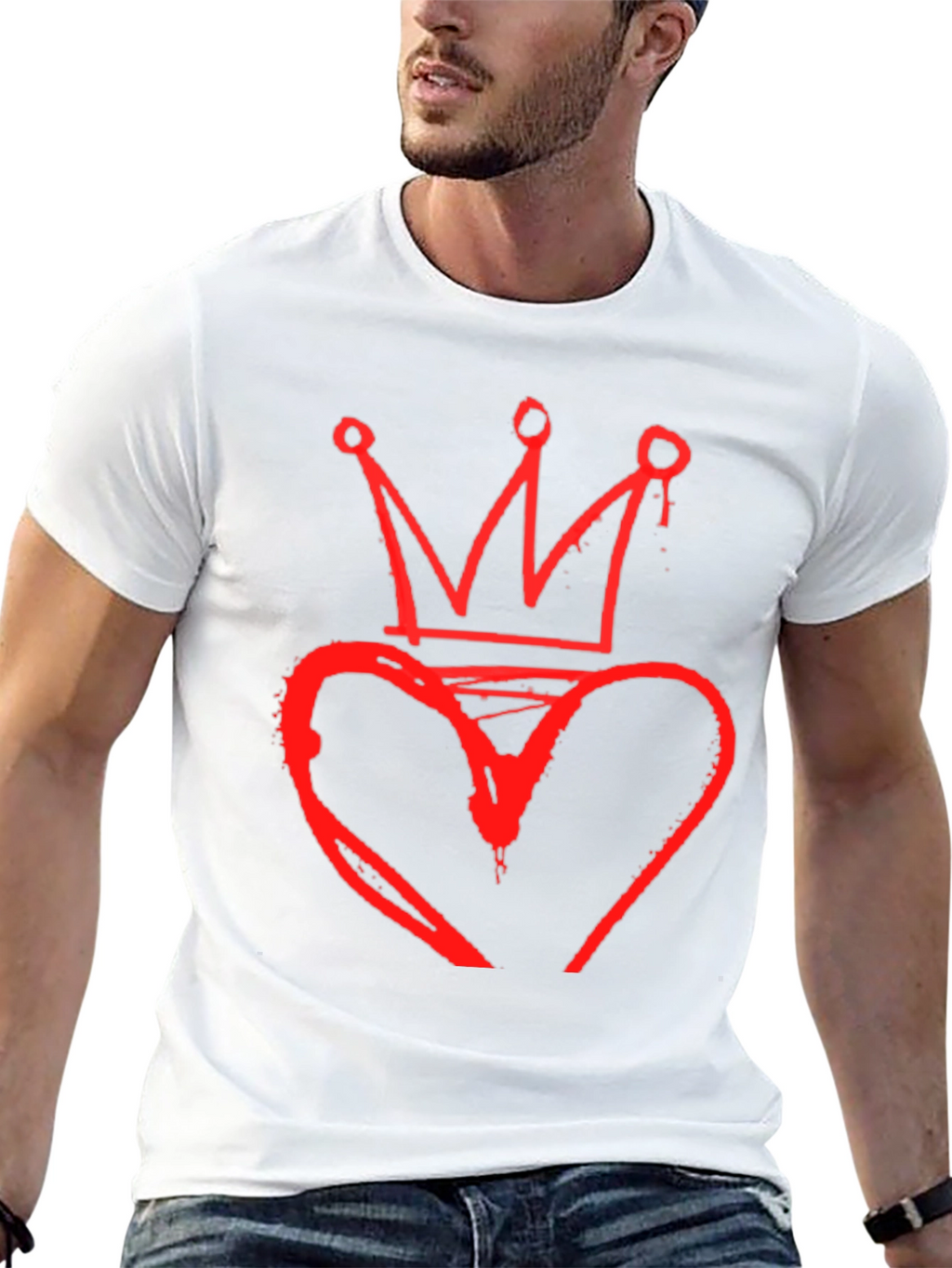 Heart Crown Graphic Tee - King of Hearts