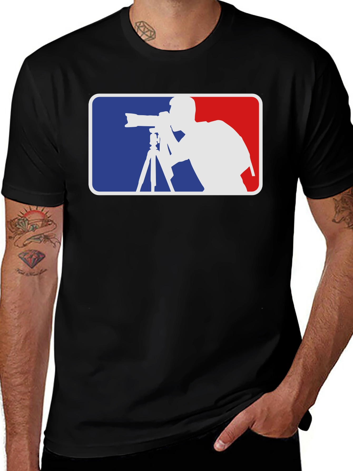 Photographer Silhouette Graphic T-Shirt