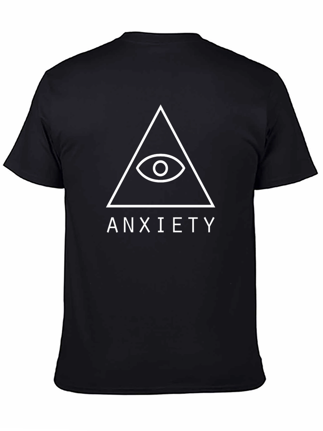 Anxiety Eye Triangle Graphic Tee - Black