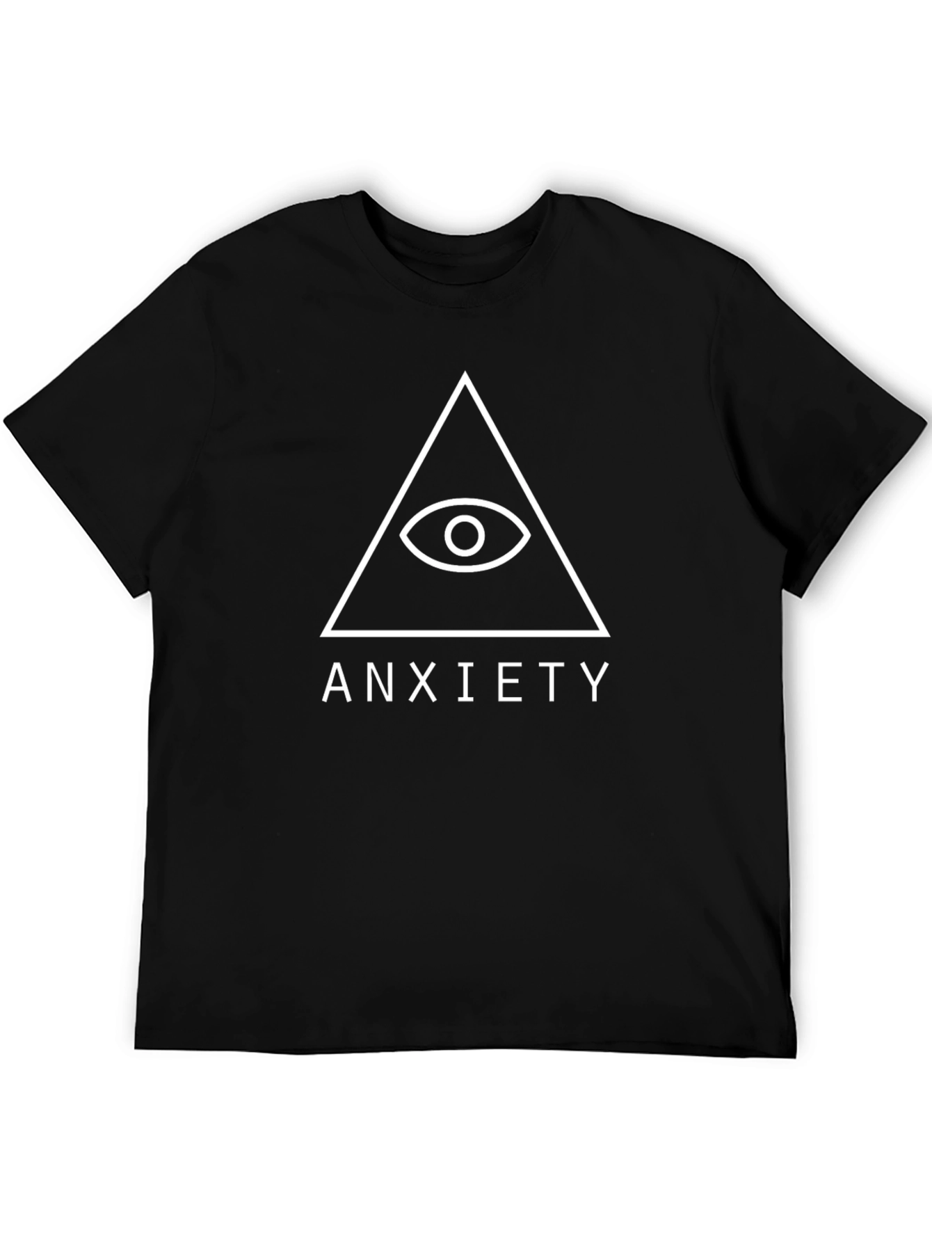 Anxiety Eye Triangle Graphic Tee - Black