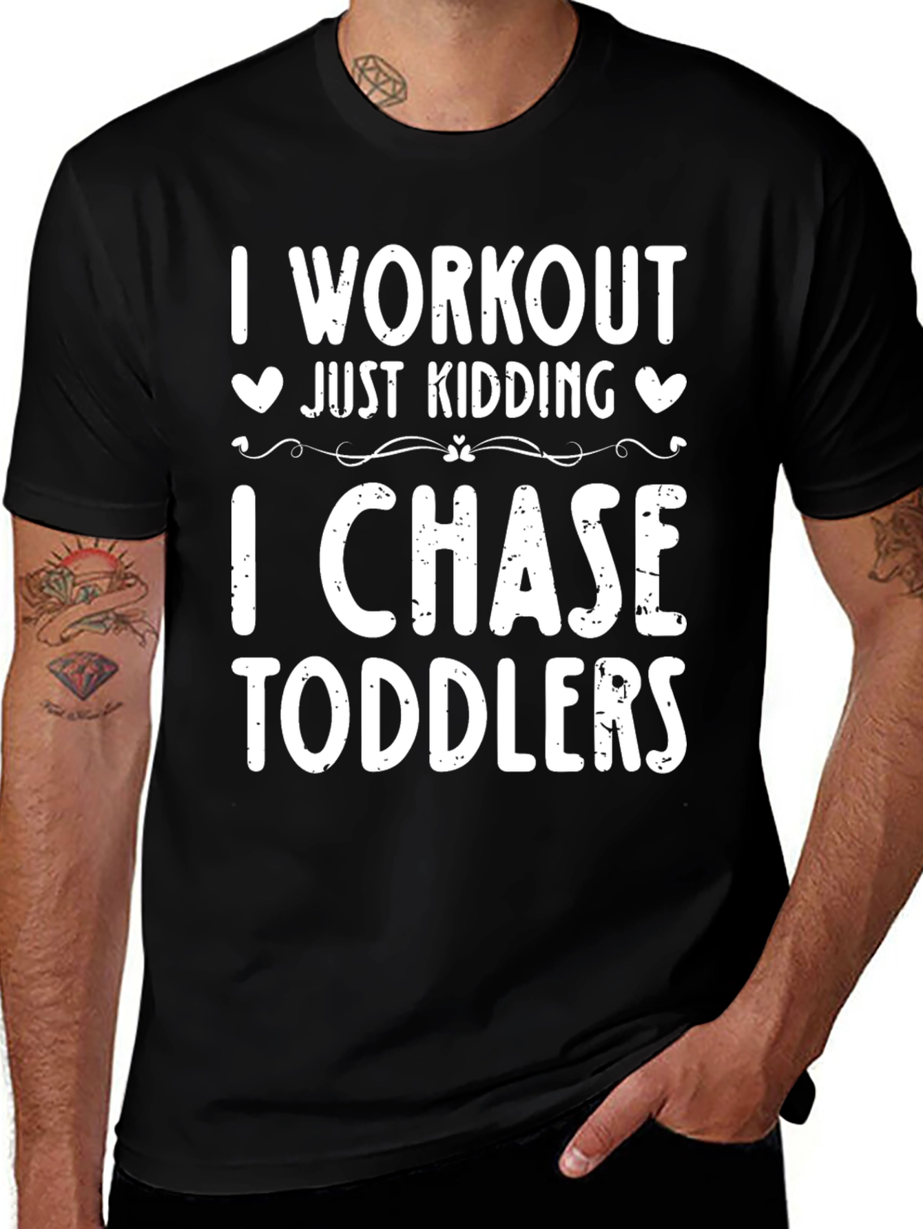 I Workout Just Kidding T-Shirt Toddler Chase Tee