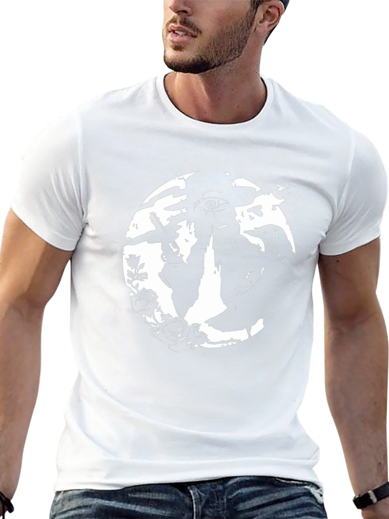 Edgy Graphic Print T-Shirt