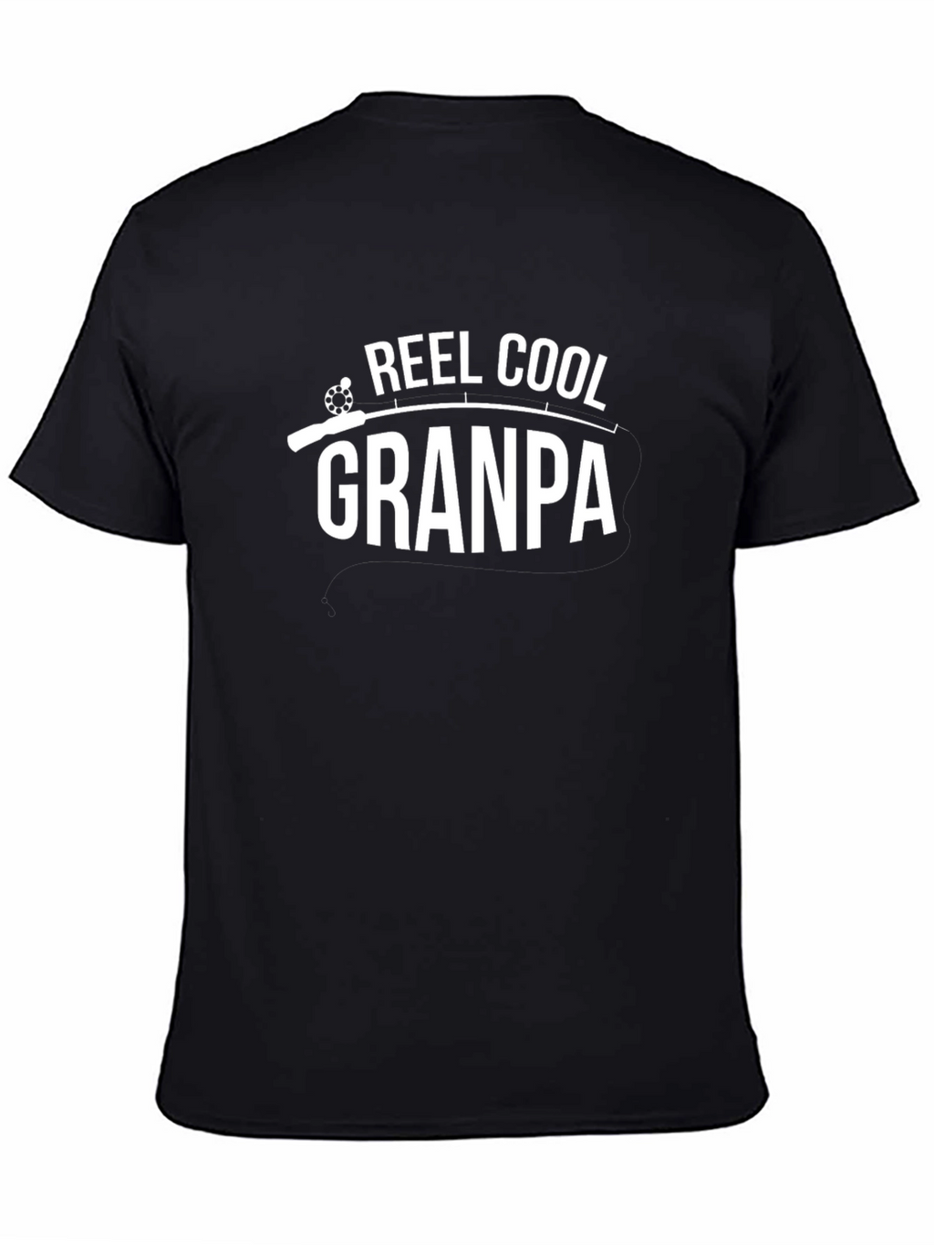 Reel Cool Grandpa Graphic Tee - Black Cotton T-Shirt