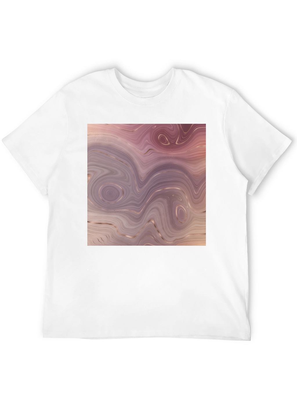 Marble Swirl Graphic Tee - Black