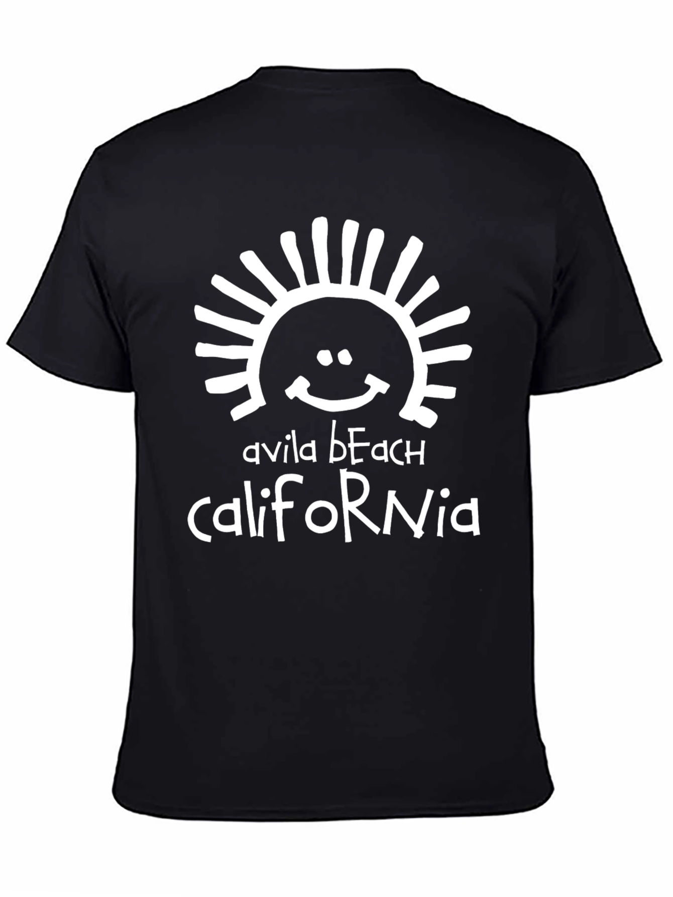 Avila Beach California Graphic T-Shirt - Black