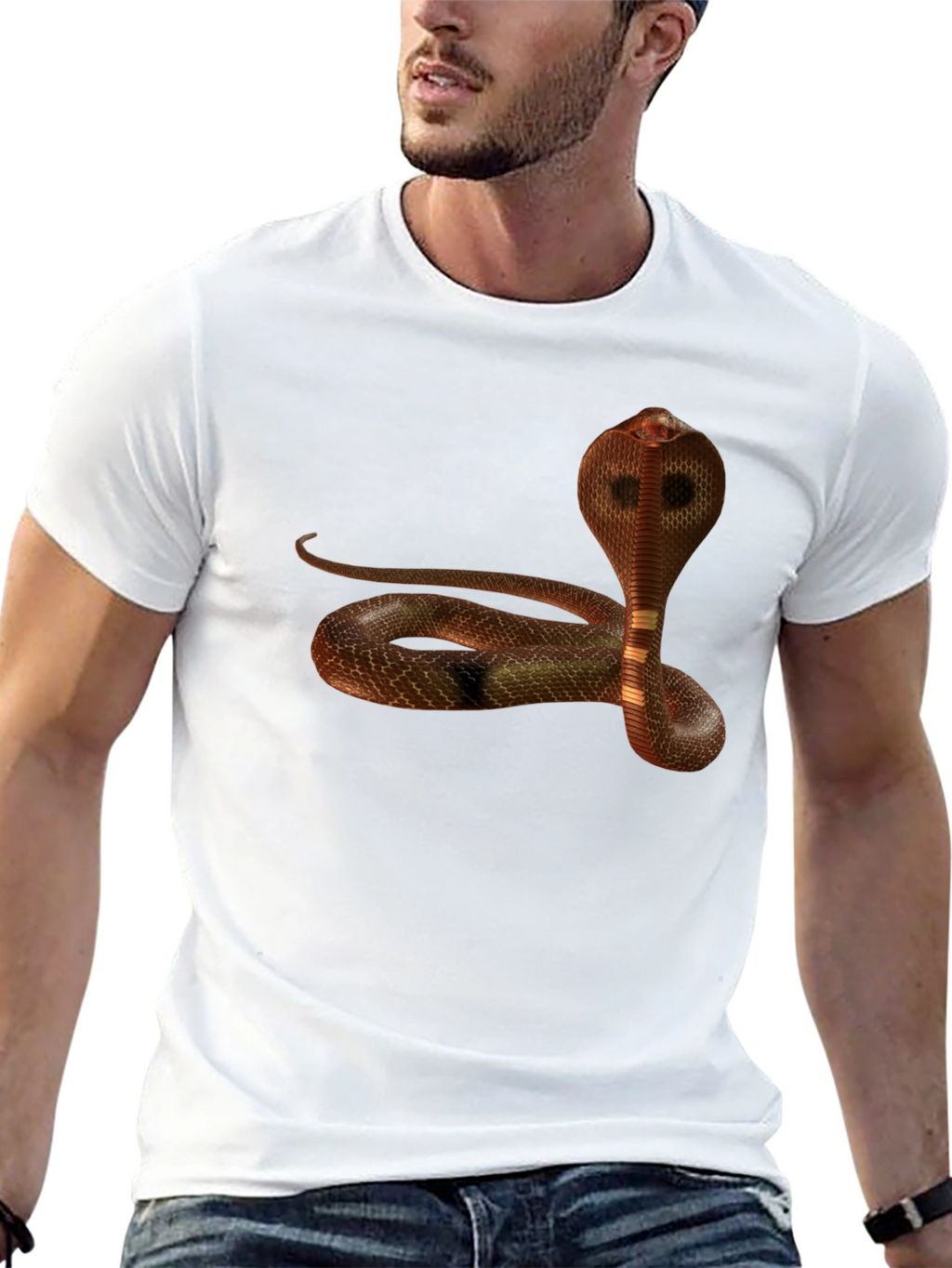Cobra Graphic Tee - Snake Print Mens T-Shirt