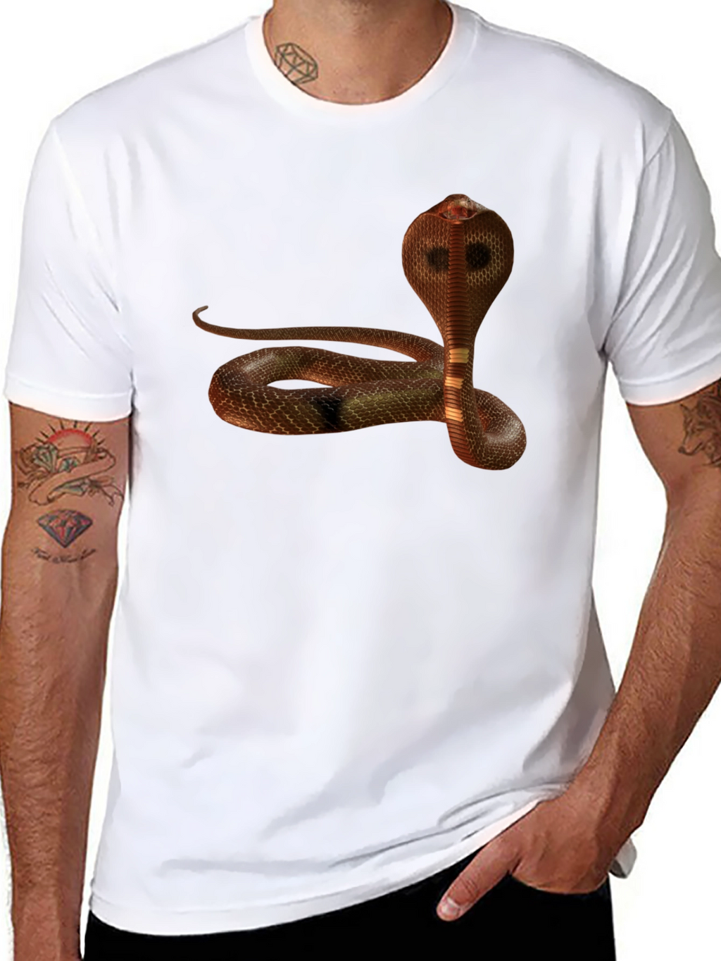 Cobra Graphic Tee - Snake Print Mens T-Shirt