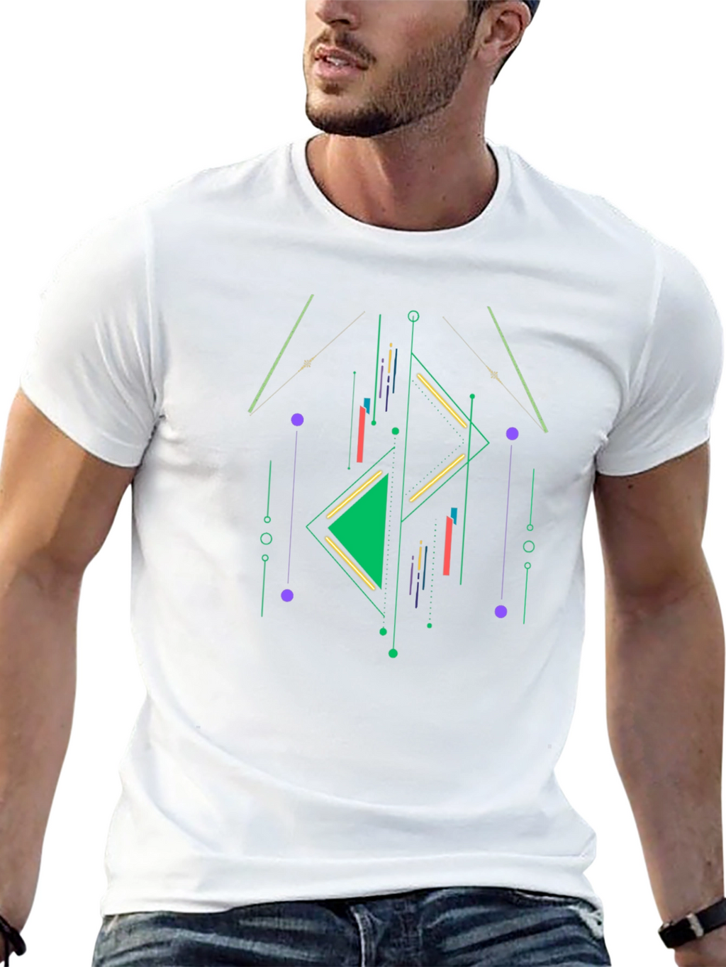 Geometric Design Tee - Modern Graphic Shirt