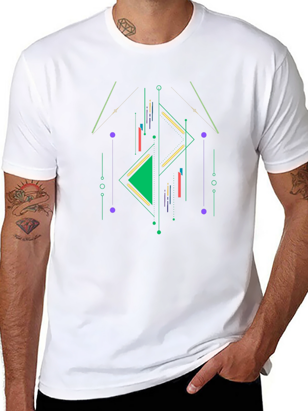 Geometric Design Tee - Modern Graphic Shirt
