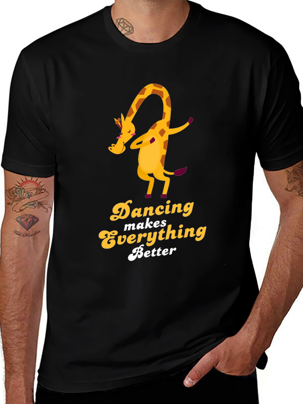 Dancing Giraffe Graphic Tee - Makes Everything Better