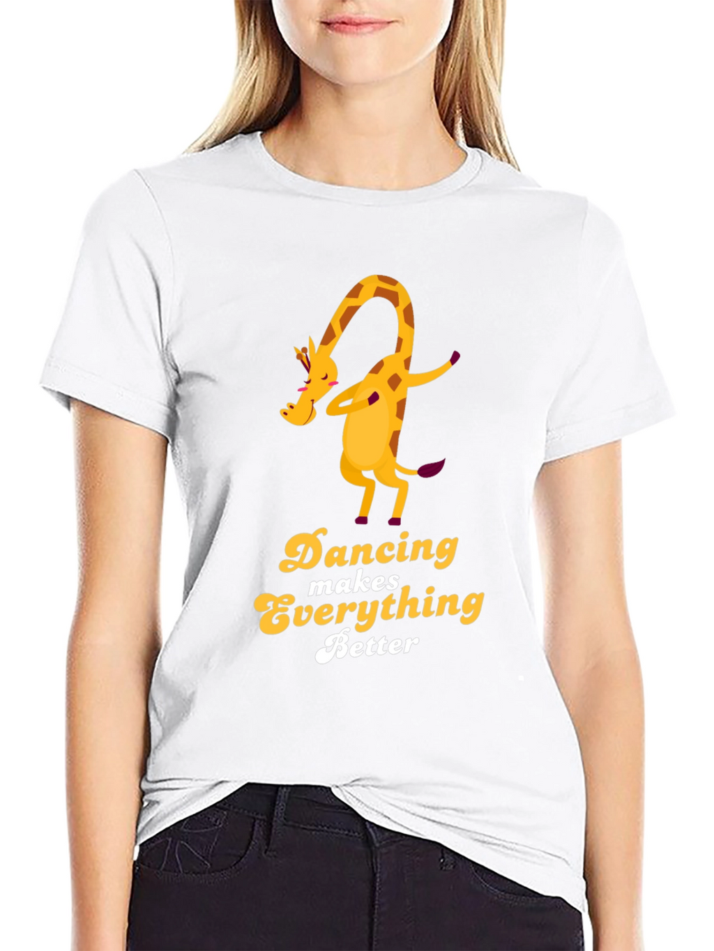 Dancing Giraffe Graphic Tee - Makes Everything Better