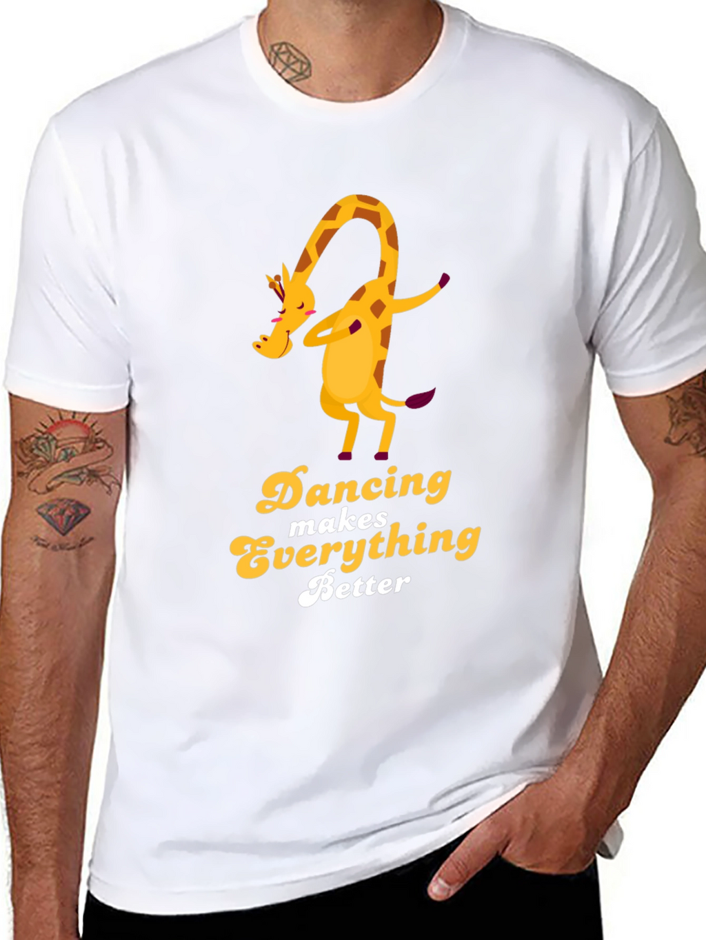 Dancing Giraffe Graphic Tee - Makes Everything Better
