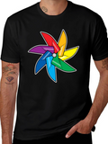 Rainbow Pinwheel Graphic Tee - Unisex