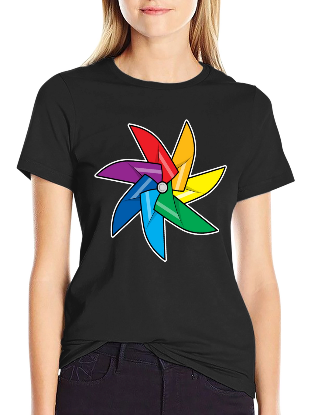 Rainbow Pinwheel Graphic Tee - Unisex