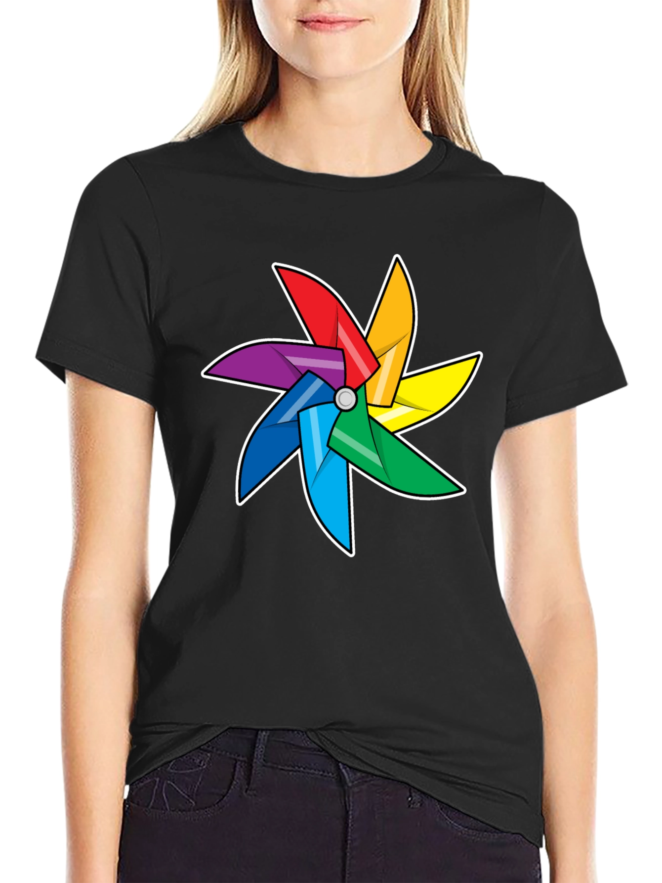 Rainbow Pinwheel Graphic Tee - Unisex