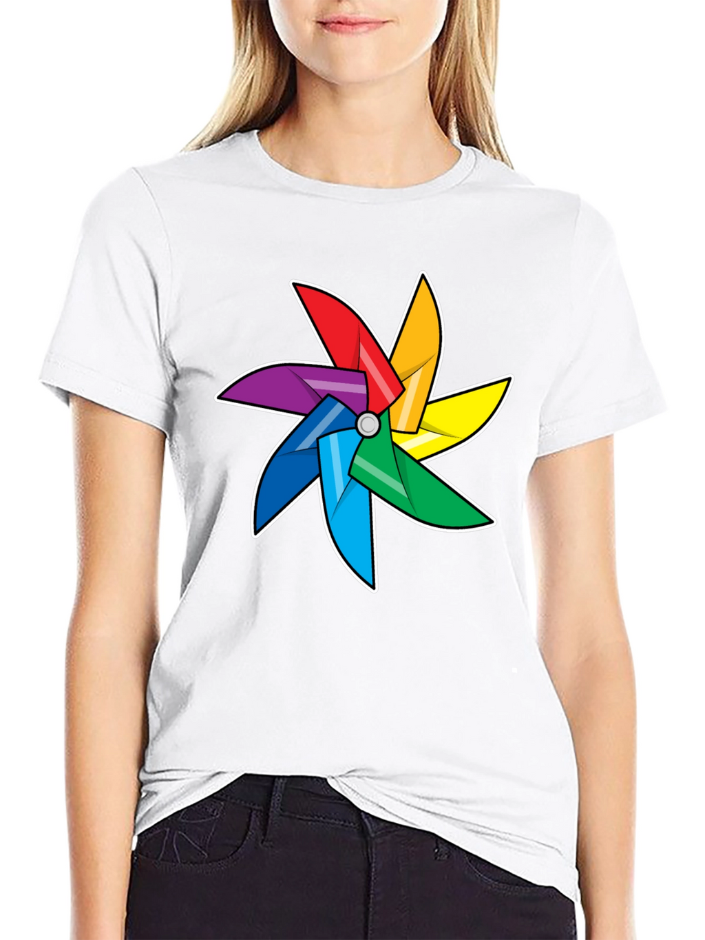 Rainbow Pinwheel Graphic Tee - Unisex