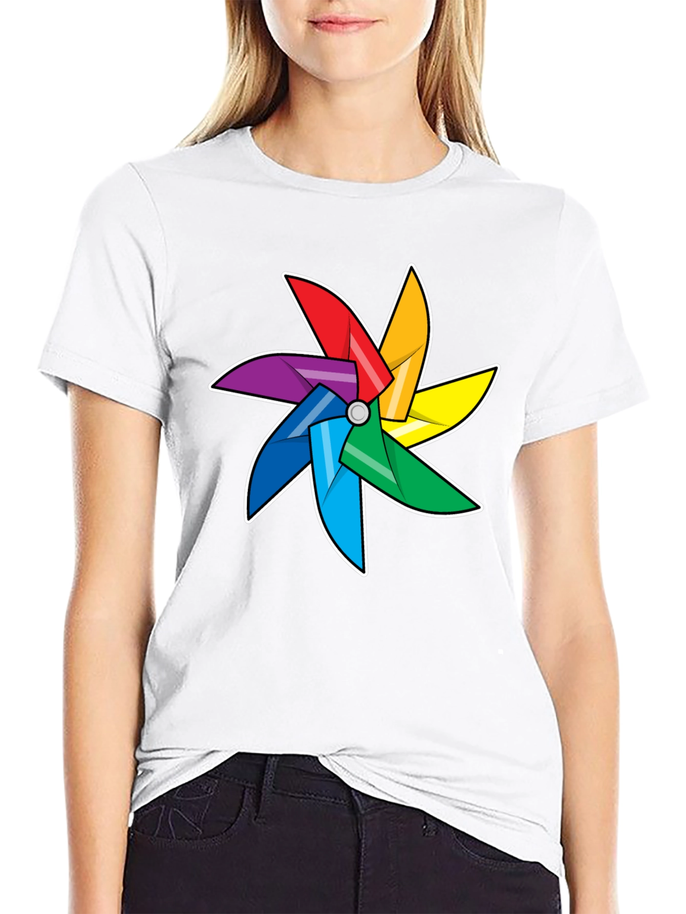 Rainbow Pinwheel Graphic Tee - Unisex
