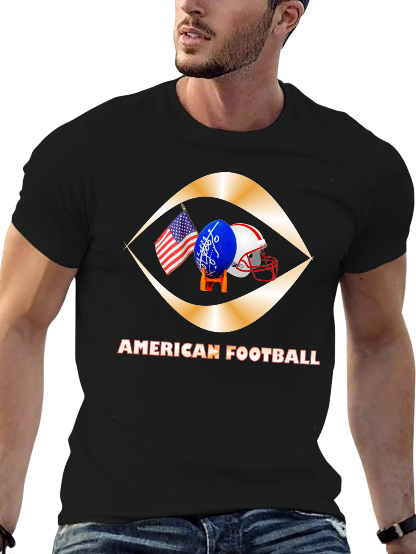 American Football Graphic T-Shirt