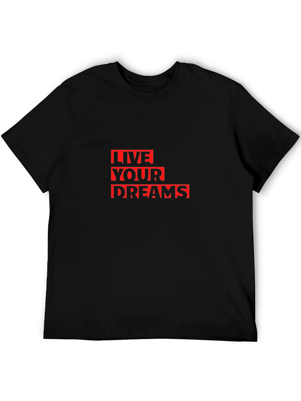Live Your Dreams Graphic Tee - Stylish Black T-Shirt