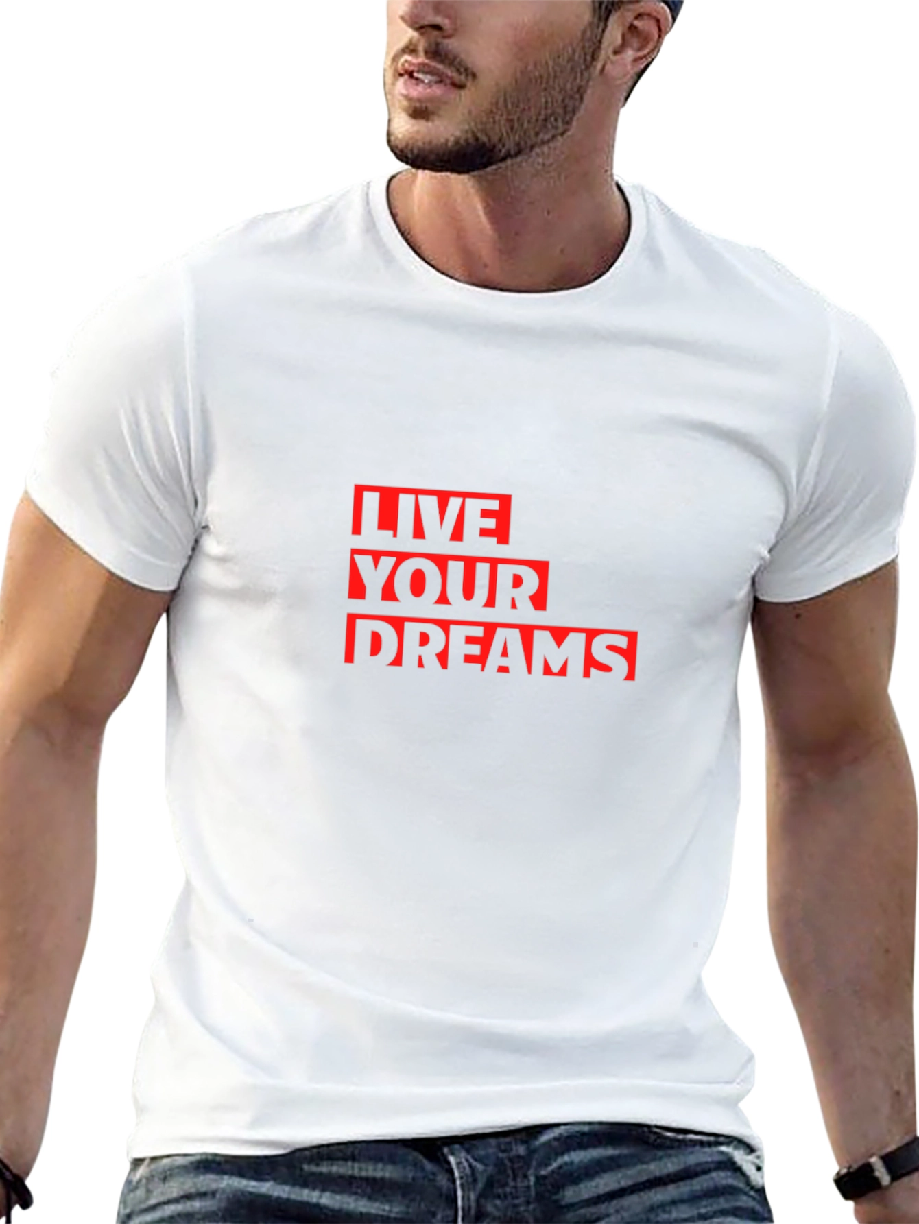 Live Your Dreams Graphic Tee - Stylish Black T-Shirt