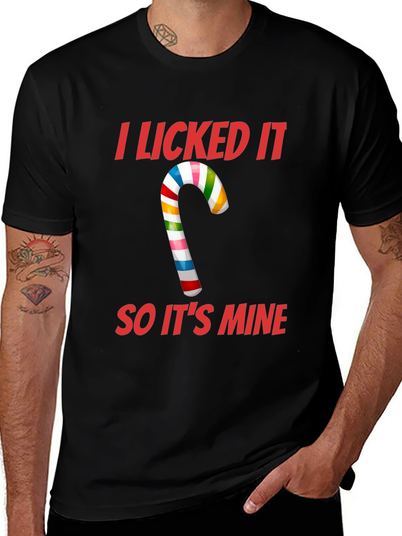 I Licked It So Its Mine Candy Cane T-Shirt