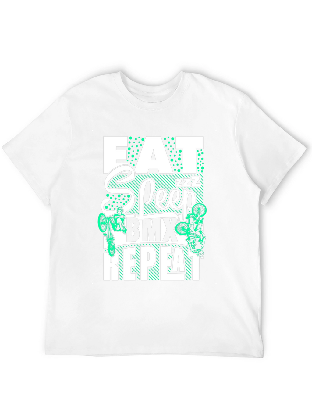 Eat Sleep BMX Repeat T-Shirt - Black Graphic Tee