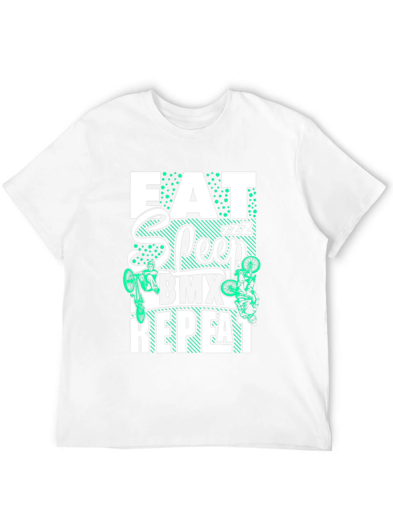 Eat Sleep BMX Repeat T-Shirt - Black Graphic Tee