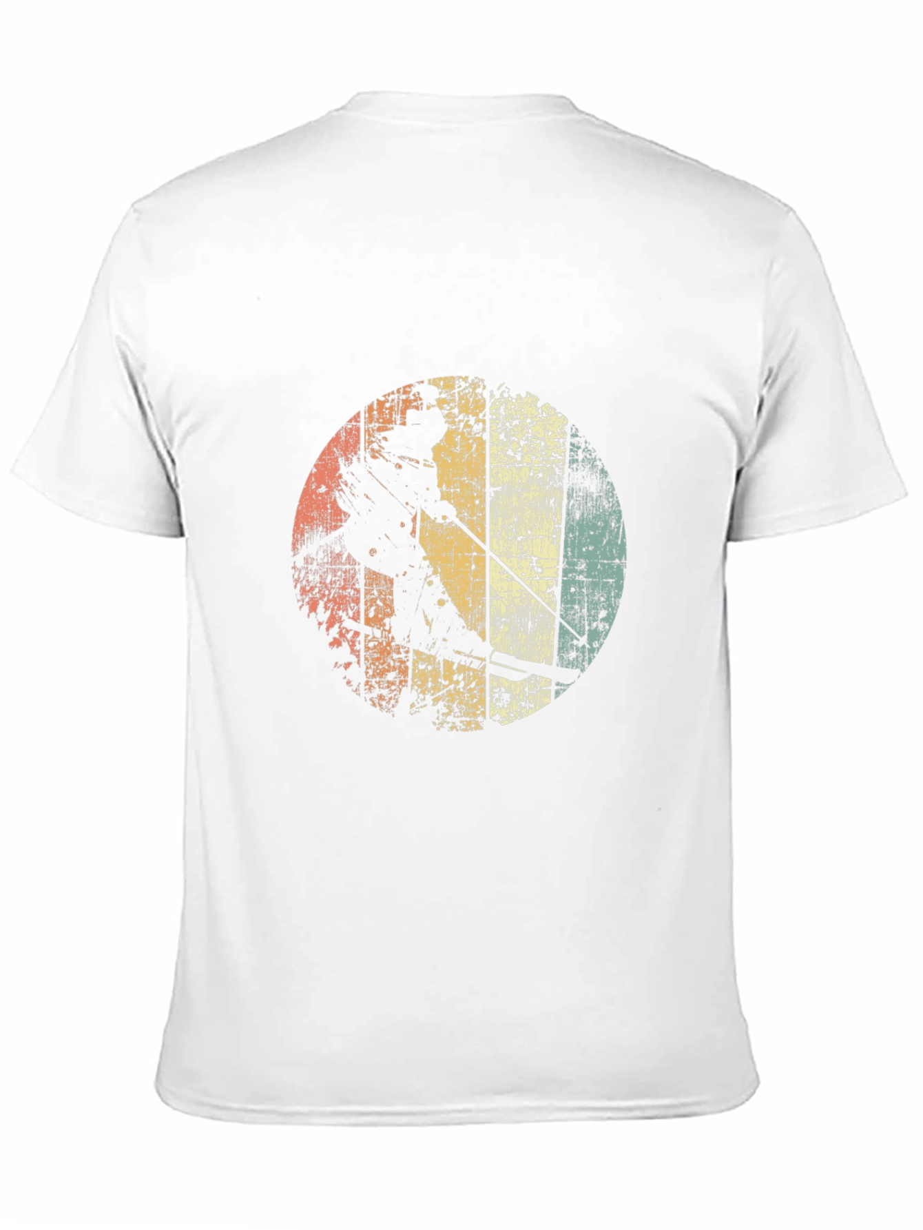 Retro Skiing Graphic Tee - Black Cotton T-Shirt