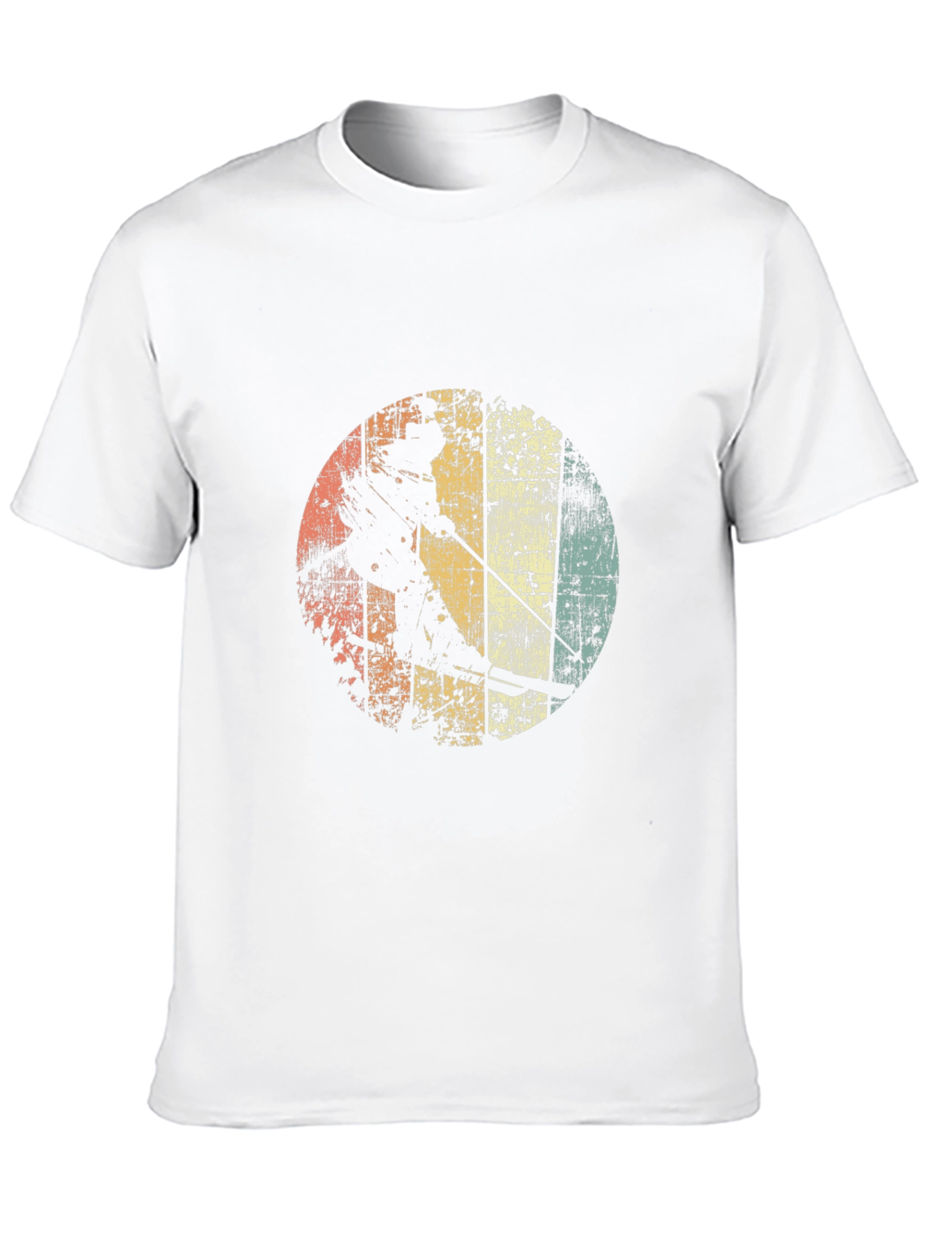 Retro Skiing Graphic Tee - Black Cotton T-Shirt