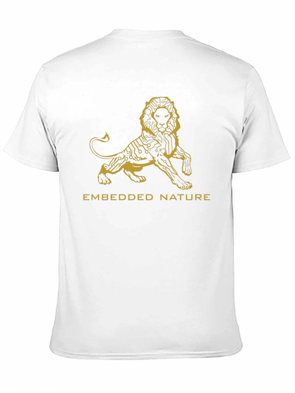 Embedded Nature Lion Graphic Tee - Stylish Black T-Shirt