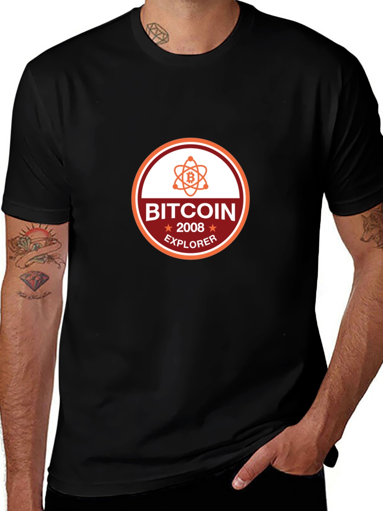 Bitcoin 2008 Explorer Black T-Shirt