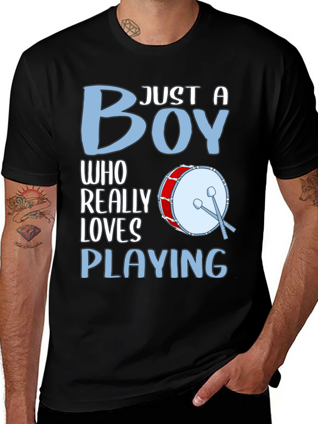 Boy Drummer Graphic T-Shirt