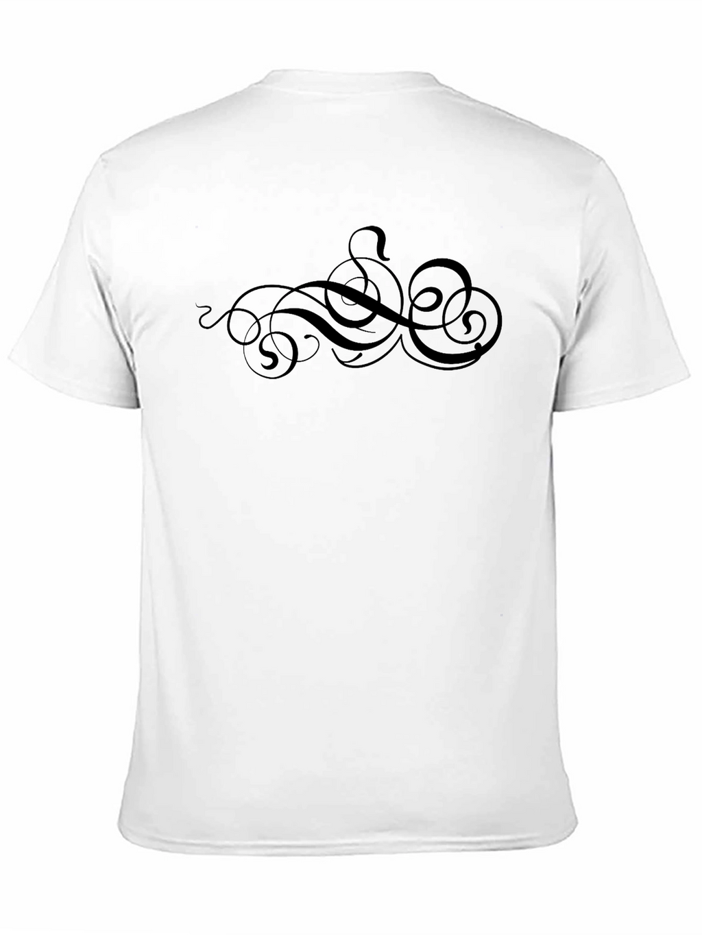 Black Graphic Tee - Swirl Design