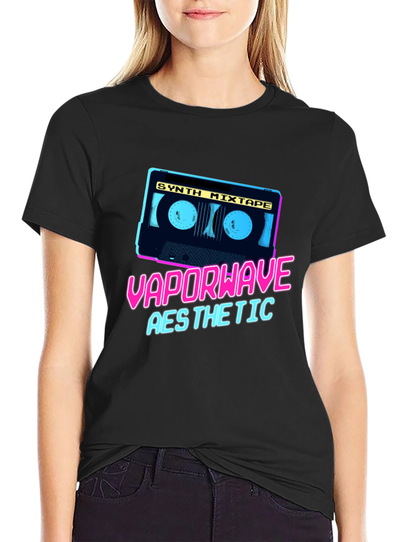 Vaporwave Aesthetic Synth Mixtape Graphic Tee