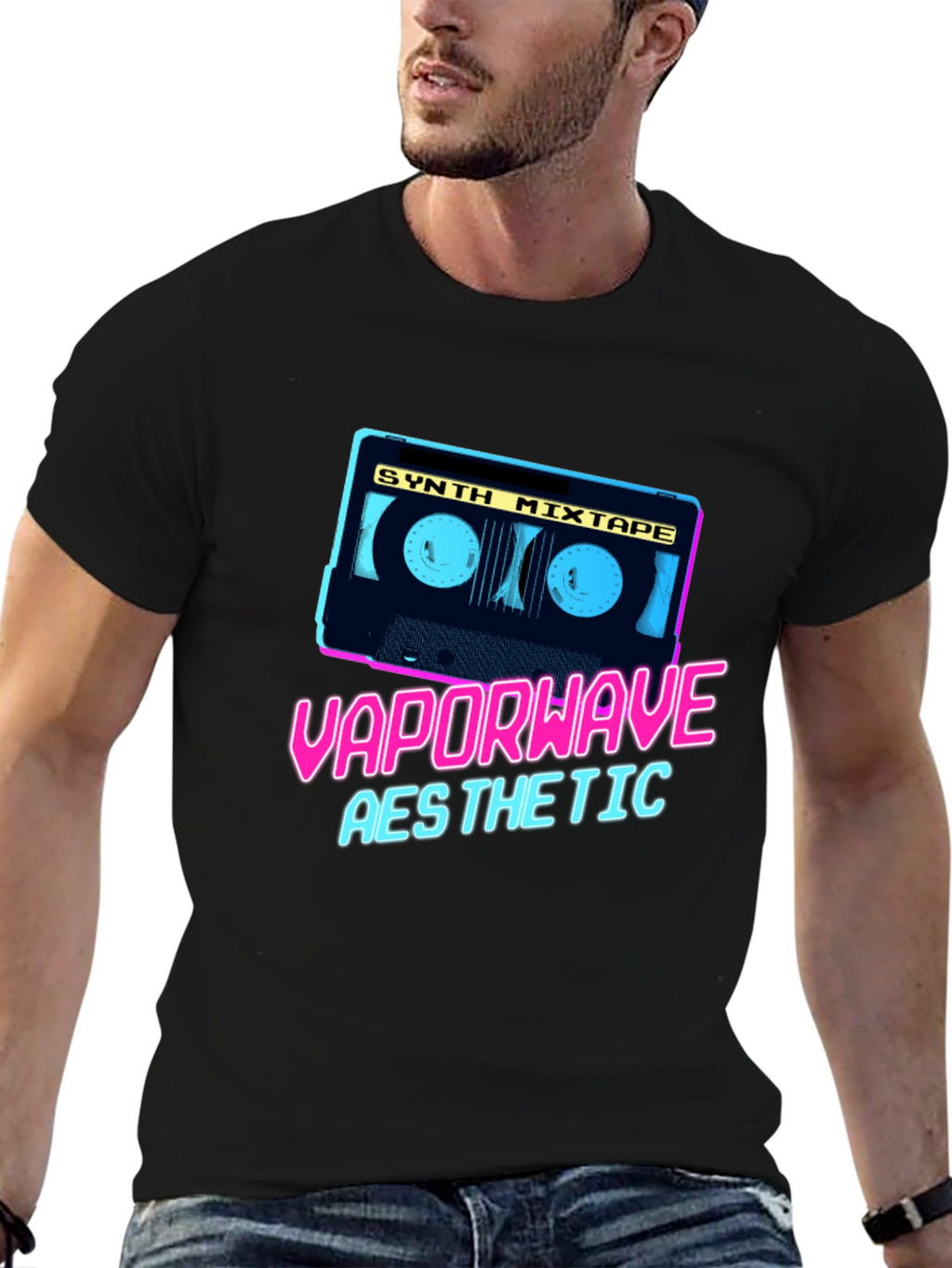 Vaporwave Aesthetic Synth Mixtape Graphic Tee