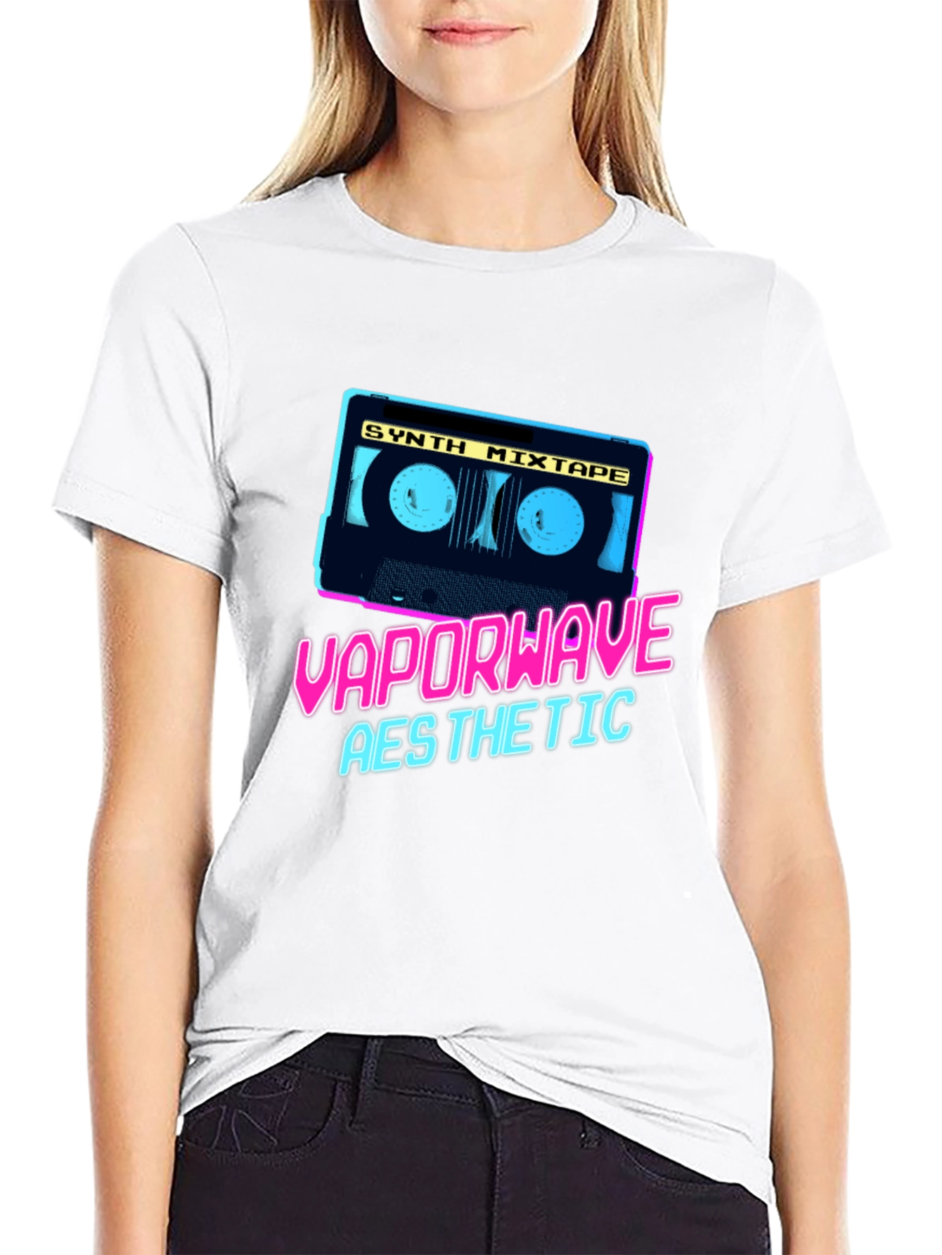 Vaporwave Aesthetic Synth Mixtape Graphic Tee