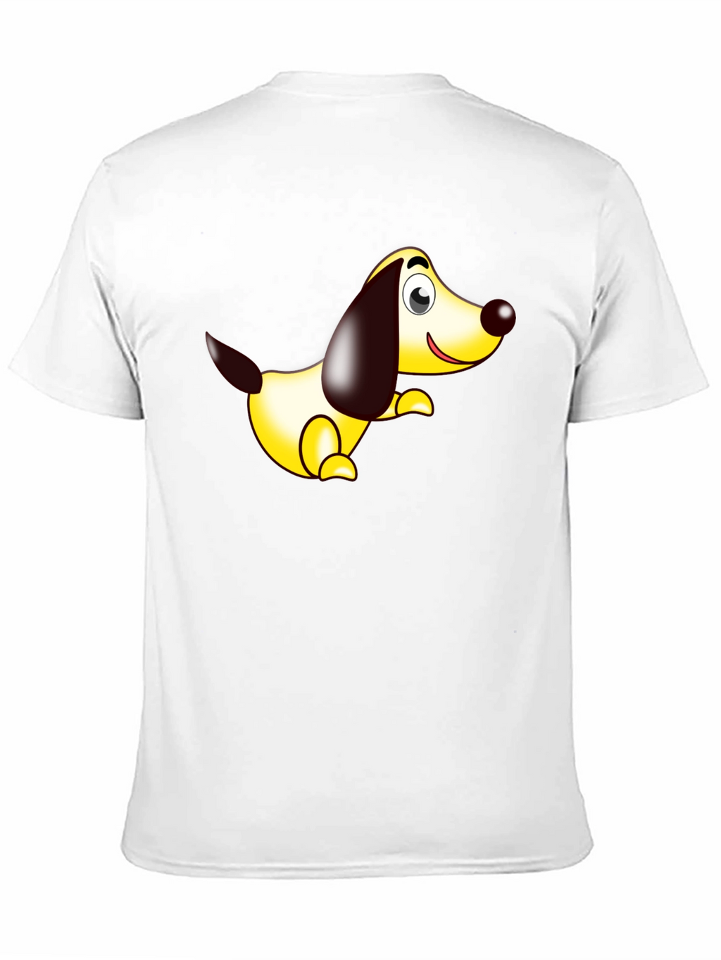 Cartoon Dog Graphic Tee - Black Comfort Fit