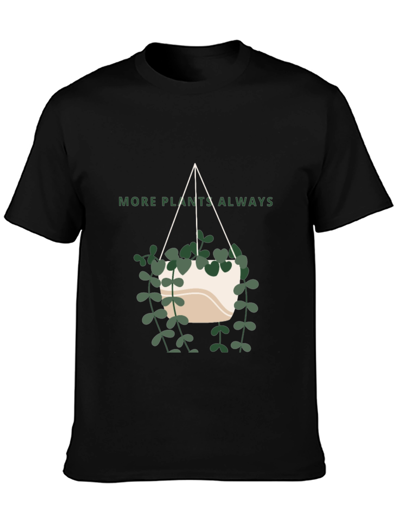 More Plants Always T-Shirt - Modern Plant Lover Tee