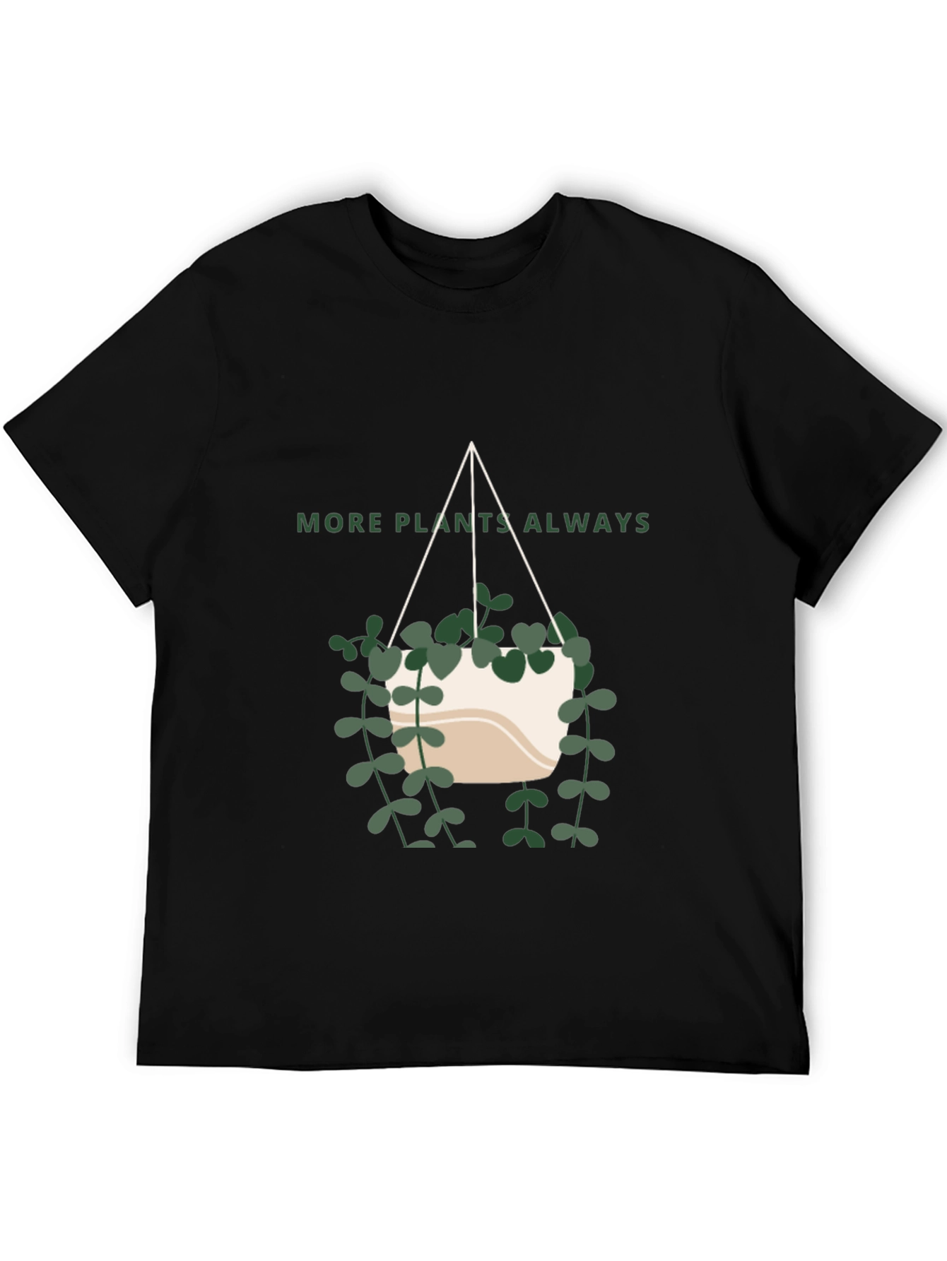 More Plants Always T-Shirt - Modern Plant Lover Tee