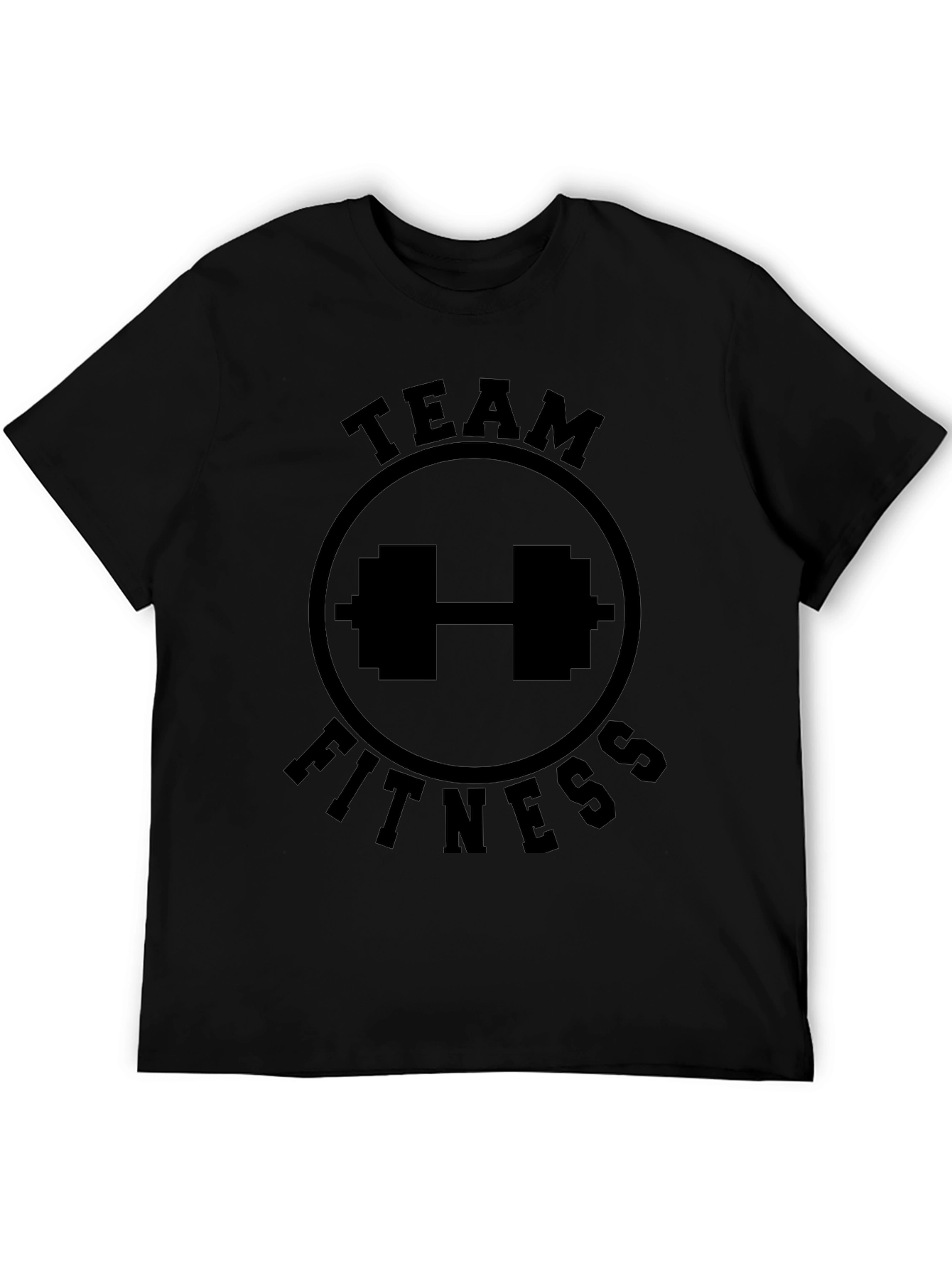 Team Fitness Black Graphic T-Shirt