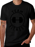 Team Fitness Black Graphic T-Shirt