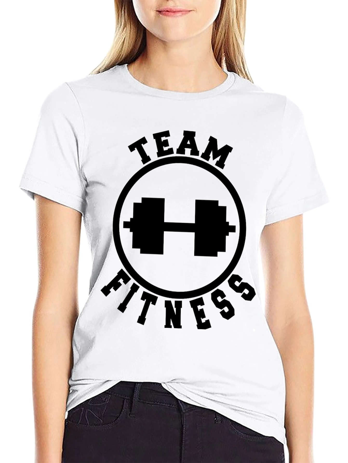 Team Fitness Black Graphic T-Shirt