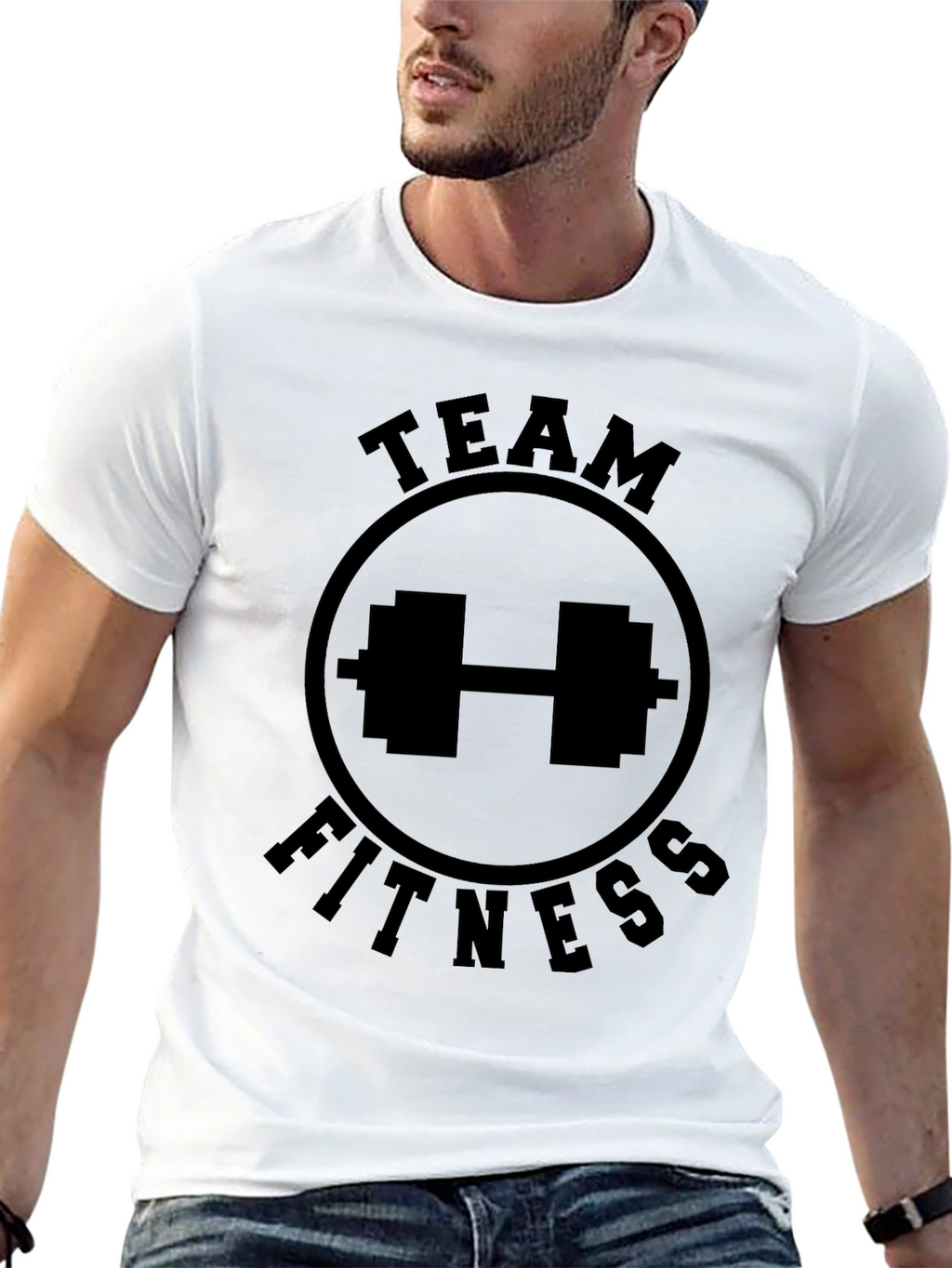 Team Fitness Black Graphic T-Shirt